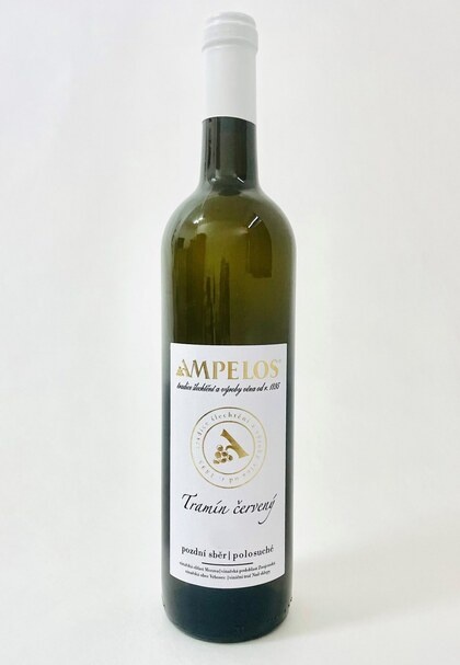 Víno bílé Tramín červený PS 2021 Ampelos (tiché víno) 0,75l